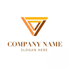 Company & Organization Logo Double Yellow Triangles logo design