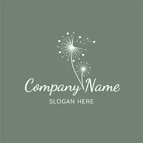 Dandelion Logo Dreamlike and Simple Dandelion logo design