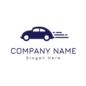 Transportation Logo Driving Blue Car logo design