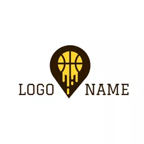 Basketball Logo Drop Shape and Basketball logo design