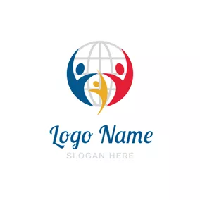 家族のロゴ Earth and Abstract Family logo design
