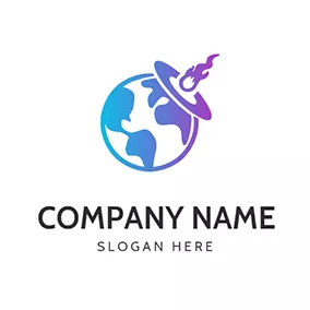 Comet Logo Earth Annulus and Comet logo design