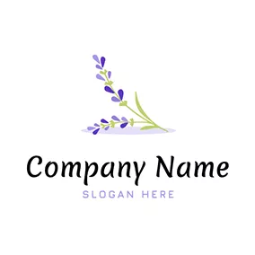 Flower Logo Elegant Flower With Lavender logo design
