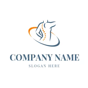 Spine Logo Encircled Human and Vertebral Column logo design