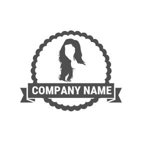 Lady Logo Encircled Lady and Long Hair logo design