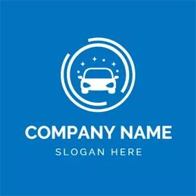Transportation Logo Encircled Star and Car logo design