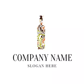 Floral Logo Especial Floral Design Bottle logo design