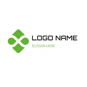 Unendlich Logo Especial Green Infinity logo design
