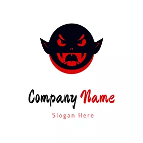 バットロゴ Evil Bat logo design