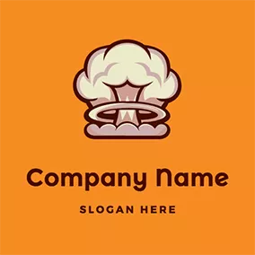 Mushroom Logo Explosion and Mushroom Cloud logo design