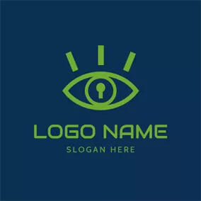 Life Logo Eye and Keyhole Icon logo design