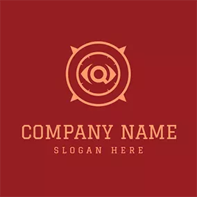 Monitor Logo Eye Circle Investigation Scout logo design