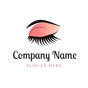 Peach Logo Eye Shadow and Eyelash logo design