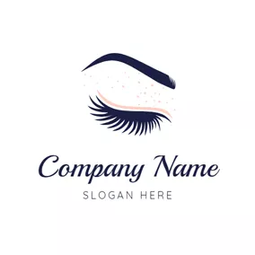 Salon Logo Eyebrow and Eyelash Icon logo design