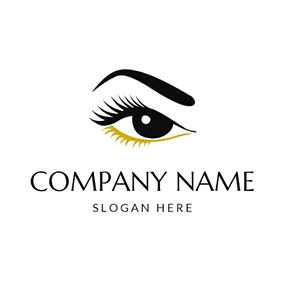 Eyelash Logo Eyebrow Eyelash and Beauty logo design