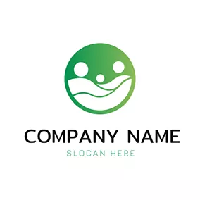 Bubble Logo Face Smile Circle Water Bubble logo design