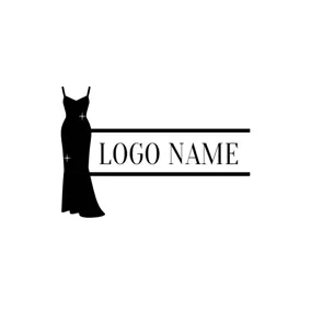 Fashion & Beauty Logo Fashion Black Formal Dress logo design