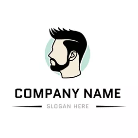 Fashion & Beauty Logo Fashion Man Profile Face logo design