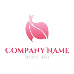 Fashion & Beauty Logo Fashion Pink Formal Dress logo design