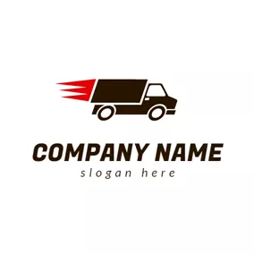 Transportation Logo Fast Black Truck logo design