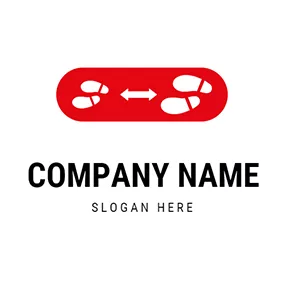 Social Distancing Logo Feet Print Queue Social Distancing logo design