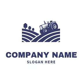 Tractor Logo Field Tractor Harvester logo design