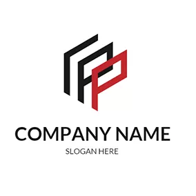 Pp Logo Figure Geometry Letter P P logo design