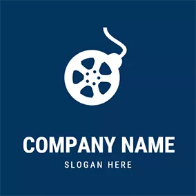 Rad Logo Film Wheel and Abstract Bomb logo design