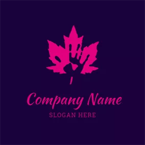 Maple Leaf Logo Fingerprint and Maple Leaf logo design