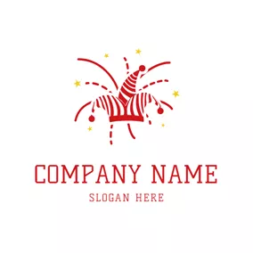 Joker Logo Firework and Joker Hat logo design