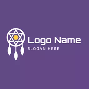 Dreamcatcher Logo Five Pointed Star and Dreamcatcher logo design