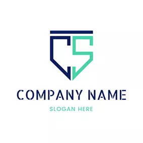 Sc Logo Flag Badge and Unique C S logo design