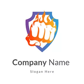 Fight Logo Flaring Punch Logo logo design
