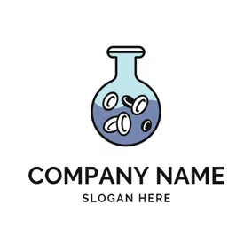 Medicine Logo Flask and Chemical Medicine logo design