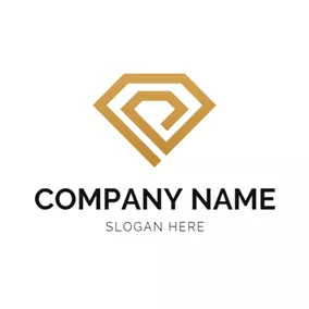 Fashion & Beauty Logo Flat and Geometrical Diamond logo design