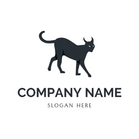 Flat Logo Flat and Simple Lynx logo design