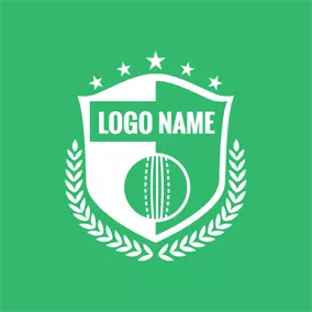 Club Logo Flat Badge and Cricket logo design
