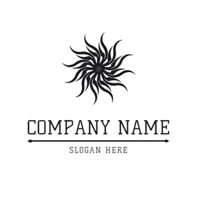 Tattoo Logo Flat Black Tattoo Blade logo design
