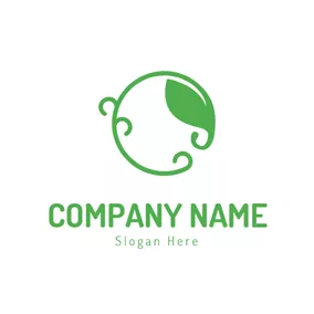 Nature Logo Flat Branch and Nature Leaf logo design