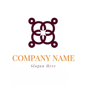 Non-profit Logo Flat Brown Circle Icon logo design