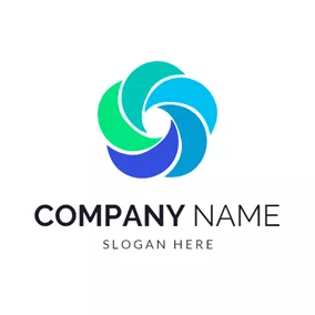 Loop Logo Flat Circle and Fusion logo design