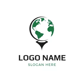 Club Logo Flat Golf Ball logo design