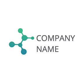 Laboratory Logo Flat Gradient Molecule Sign logo design