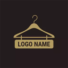 Fashion & Beauty Logo Flat Indicator and Coat Hanger logo design