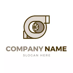 Retro Logo Flat Retro Turbo Icon logo design