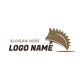 Hedgehog Logo Flip Cute Hedgehog logo design