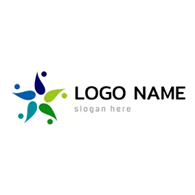 Non-profit Logo Flower and Dots Harmony Logo logo design