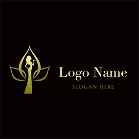 Lady Logo Flower and Graceful Lady logo design