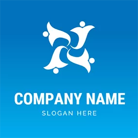Company & Organization Logo Flower Shape Employee Logo logo design