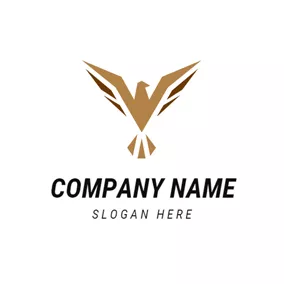 Hawk Logo Flying Brown Eagle logo design